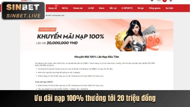 Ưu đãi nạp tiền sun-win